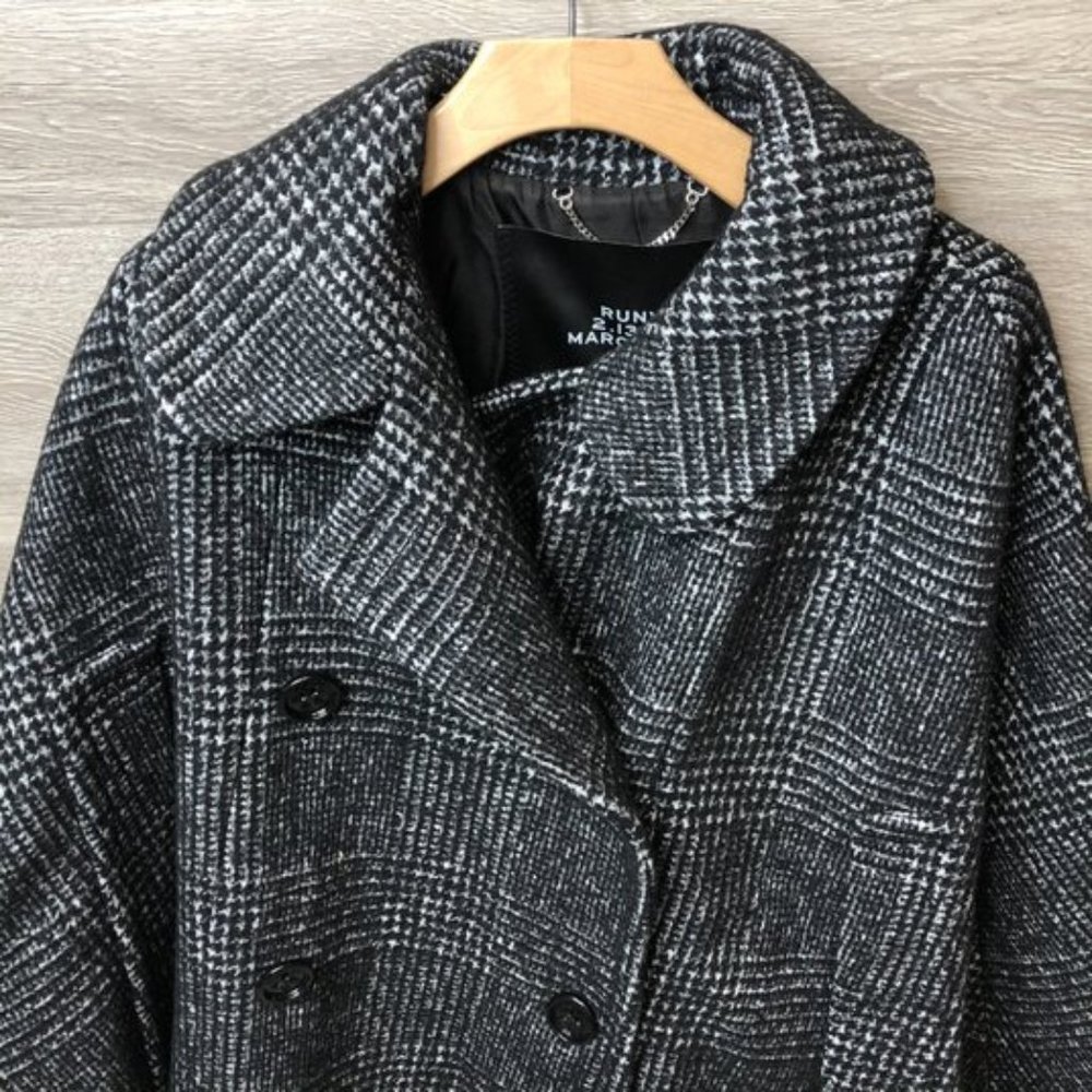 Marc Jacobs Fall 19 XS Black Plaid Capes Overcoat - Picture 4 of 71